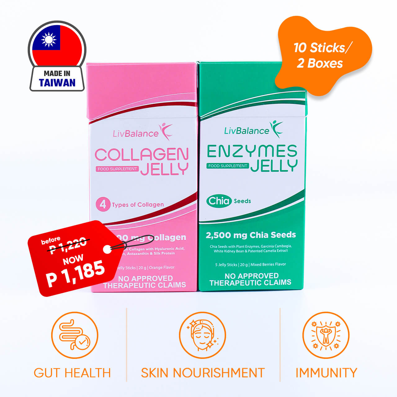 LivBalance Jelly Bundle Collagen Jelly + Enzymes Jelly LivBalance