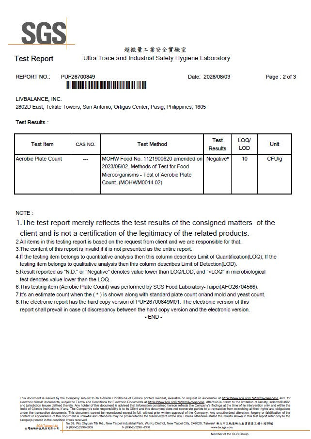 Aerobic Plate Count Test