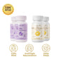 LivBalance Evening & Magnesium Duo - four-bottle set (two Evening Formula and two Magnesium) with benefit icons for calm mind, overnight rejuvenation and deep sleep