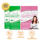 LivBalance Jelly Bundle - green Enzymes Jelly and pink Collagen Jelly boxes with a pharmacist and benefit icons for gut health, immunity and skin nourishment